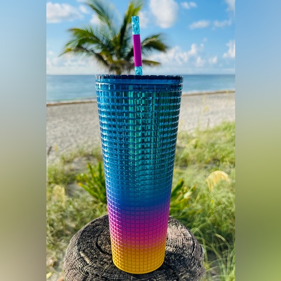 Starbucks Tim Singleton Pride Rainbow Grid Studded Cold Cup Tumbler 24oz 2023 - Picture 5 of 12